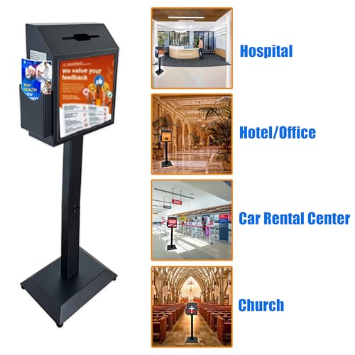 Plugsharge Floor Standing Suggestion & Offering Box with Combination Lock