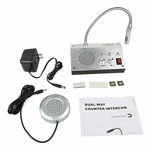 Adjustable Intercom Announcement Window Intercom System Dual way Intercommunication Microphone For School, Office, Bank,Station,Securities Company,Hospital,Station