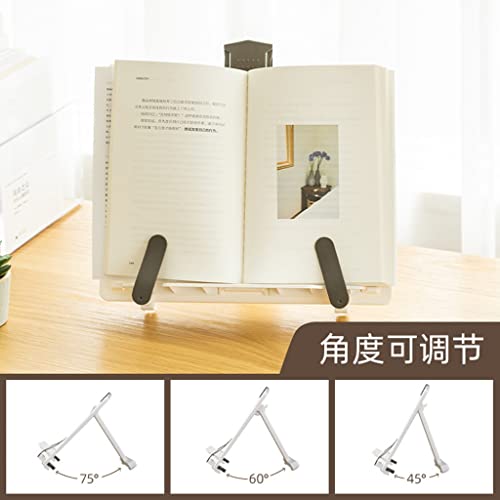 ASWRTYJO Portable Plastic Reading Book Holder Can Clip Document Shelf Bookstand Music Score Recipe Stand(D)