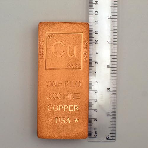 1 Kilo Copper Bar (Flat Style) .999 Pure Paperweight