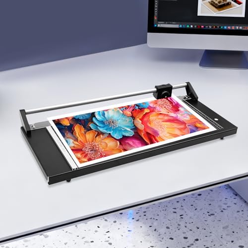 Paper Trimmer, 24 Inch Rotary Paper Cutter, Manual Precision Paper Cutter Trimmers with Angle Scale & Smooth Cutting for Photo Paper, Cardstock, Office Paper, Precision Paper