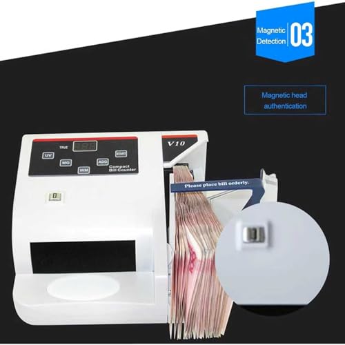 COYEUX Portable Mini Money Counter, Worldwide Currency Cash Banknote Bill Counting Machine Detector Counterfeit Detection, Led Display, Financial Equipment, for All Foreign Currency