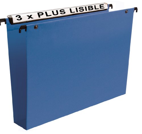 Esselte Pack of 10 Suspension Files for Drawers VMG Base PP 50 mm Base Blue