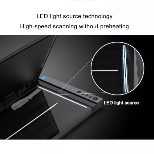 A3 Flatbed Scanner for Documents, 1200 DPI Photos & Books Scanner, with LED Light Source, Automatic Scan 12" X 16.8" in 8 Sec, for Libraries & Schools