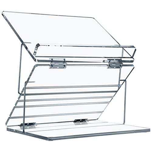 Lucite Acrylic Shtender - Adjustable Book Stand for Comfortable Hands-Free Reading, Studying or Praying