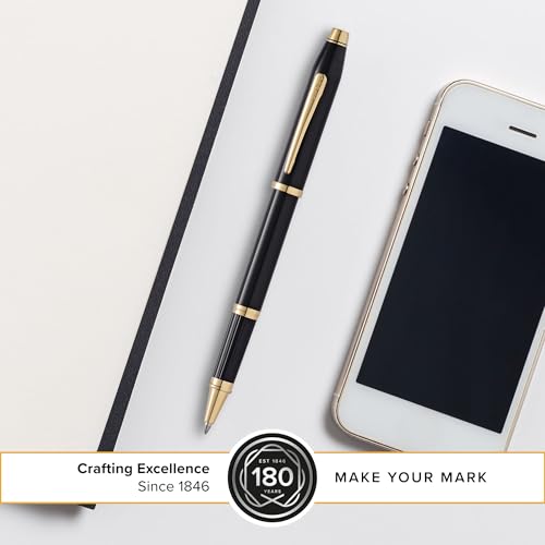 Cross Century II Classic Black & Gold Rollerball Pen, Black Ink