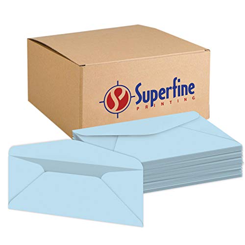 Premium Pastel #10 Business Envelopes – for Holiday, Office, Invoices, Letters, Mailings| 4 1/8 x 9 1/2 Inches | 500 Per Pack (Blue)
