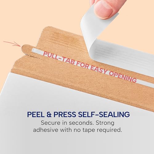 BOX USA Rigid Mailers 17 x 21 (100-Pack) - Cardboard Mailer Envelopes for Large Artwork, Posters, Blueprints - Stay Flat