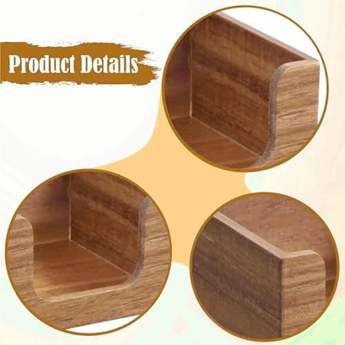 Yingluno Post It Note Holder 2Pcs Acacia Wood Sticky Note Holder Dispenser for Desk Organizer