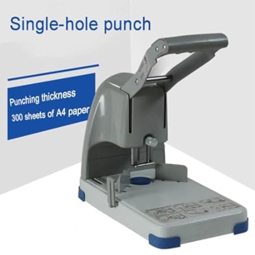 Acivirdde Heavy-Duty Single-Hole Punch with Extendable Ruler, Punching Thickness Up to 30mm, Suitable for Paper and Plastic Binding. (3mm)