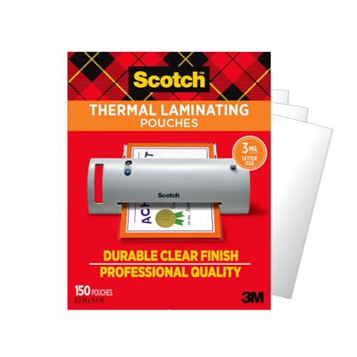 Scotch Thermal Laminating Pouches, Clear