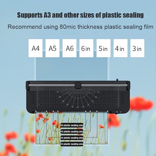 Laminator Machine with Hot and Cold Mode, Laminator A4 A5 A6 with 30 Laminating Pouches for Office, School and Home