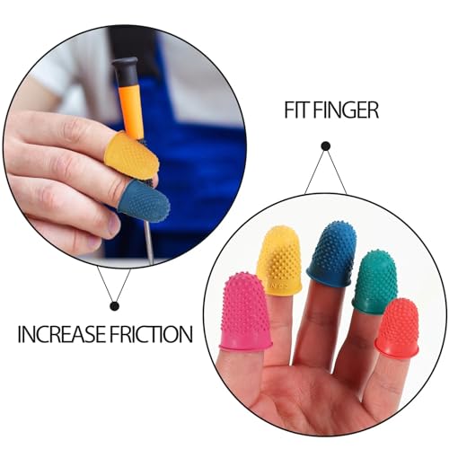 20pcs Rubber Finger Protectors, Non-Slip Reusable for Household & Gaming