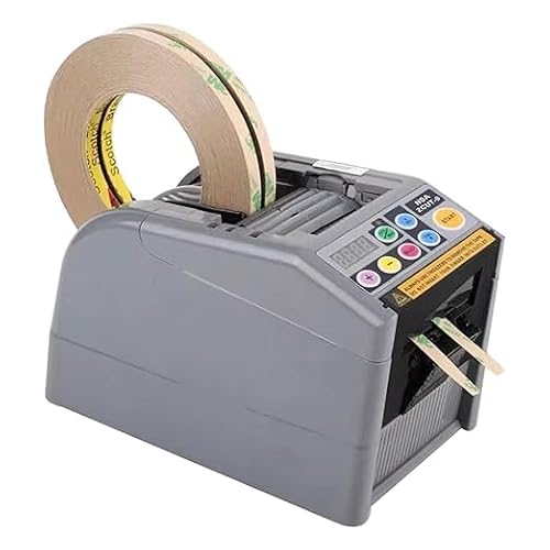 RT-7000 Automatic Sticky Tape Dispenser Loop Mode to Set Up 6 Different Tape Length and Memory Cutting in Circle/Cutting with Light Trace/Nallow Tapes Good Cutting Effiency Too