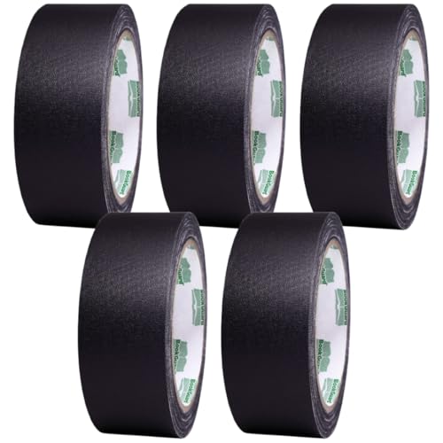 BookGuard 1-1/2 Inch Black Book Repair Tape 15 Yard Roll, Case of 5