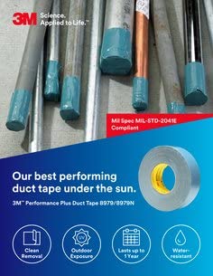 3M PERFORMANCE PLUS DUCT TAPE 8979, SLATE BLUE, 96 MM X 54.8 M, 12.1 MIL, 12 PER CASE