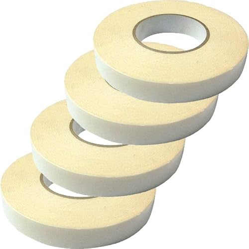 4U Media&Displays Heavy Duty Banner Hem Tape 1″ × 90′ 12 Rolls – Permanent Double-Sided Tape for Vinyl Banners, Signs, Outdoor Graphics & Reinforced Edges