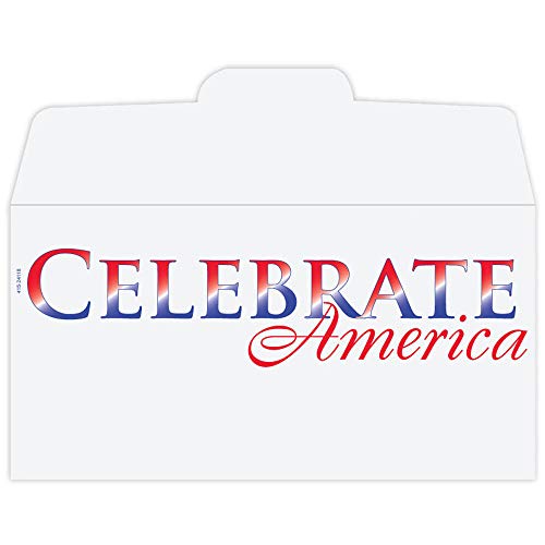 Drive Up Deposit Envelopes Patriotic Celebrate America Money Envelopes for Cash and Checks 500 Count Bank Deposit Envelopes 7 by 3.625 Inches