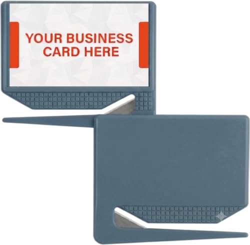 Promotional Business Card Letter Openers, Blue, 100 Pack
