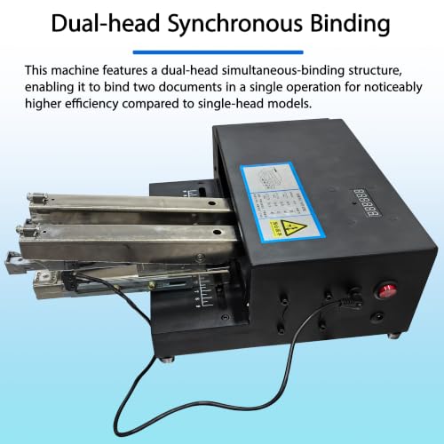 HayWHNKN Electric Double Head Stapler, Binding Machine 110V 40W for Office