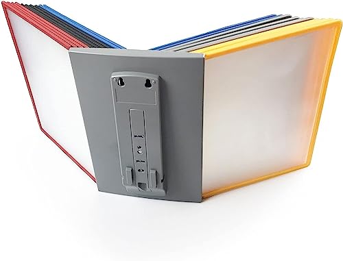 A4 Wall Mounted Document Holder, A4 Size Paper Document Folder,Wall Hanging Units Flip Folder,20 Pages File Organizer， Wall-Mounted Poster Flip Book Display for Workshop Exhibition Offices