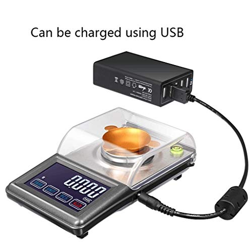 DFEDHF Electronics Scale High Precision Smart Digital Gold Diamond Jewelry with Windproof Cover Precision Small, 0.001g/20g