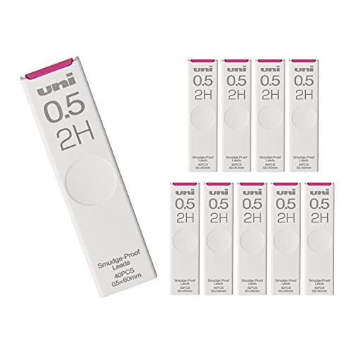 Mitsubishi Pencil Uni Mechanical Pencil Leads, 0.5, 2H, 10 Count Hako ULS05402H