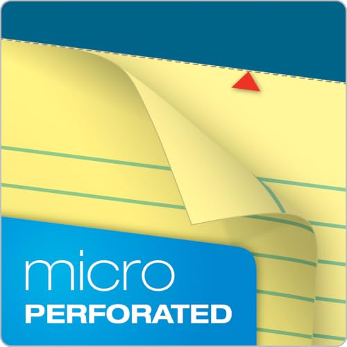 Tops Docket Yellow Legal Pads, 8.5 x 11, 100 Sheets, 6 Pack, Narrow Rule