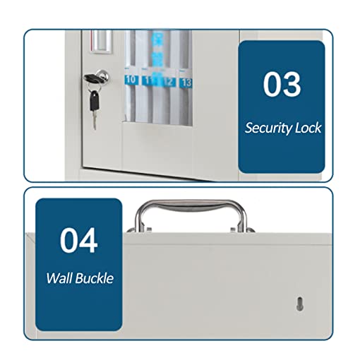 SDdPulse Transparent Lockable Cell Phone Safe Deposit Box - 48 Slots Portable Storage Locker for Phones Hand-Carried for Events & Gatherings,48slots