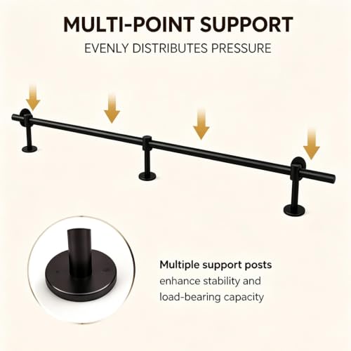 Bar Foot Rails, Floor-Standing, 304 Stainless Steel, Ergonomics