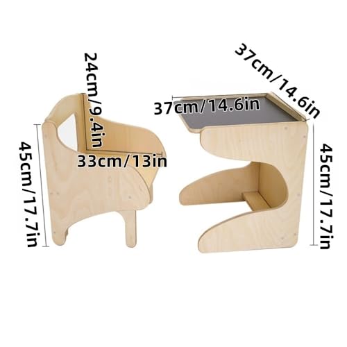 Zhwhlcynh School Desk, Small Desk with Chair, Wood Homeschool Desk, Combinable Storage Table and Chairs, Small Art Table for Living Room, Dining Room, Study, Classroom