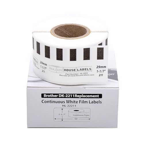 HouseLabels Compatible with Brother DK-2211, 1-1/7" x 50'