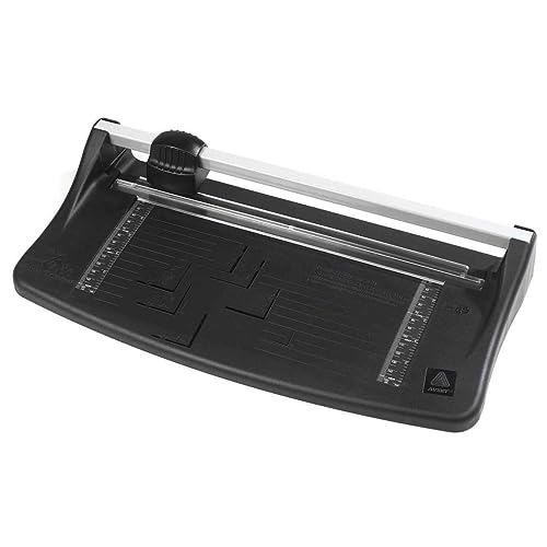 Avery Lightweight A4 Paper Trimmer, Photo and Paper Cutter, 5-Sheet Capacity, Self-Sharpening Blade, Black & Teal (TR002)