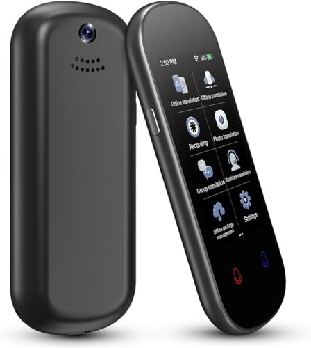 Vormor Language Translator Device 137+ Languages Instant Two-Way Translator No WiFi Needed, Portable Voice Translation Device Support Online/Offline/Photo Translation with 3”HD Touchscreen for Travel