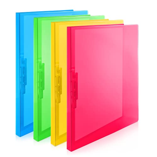 CRANBURY Punchless Clamp Binder, Ringless 8.5x11 Folder, 4-Pack