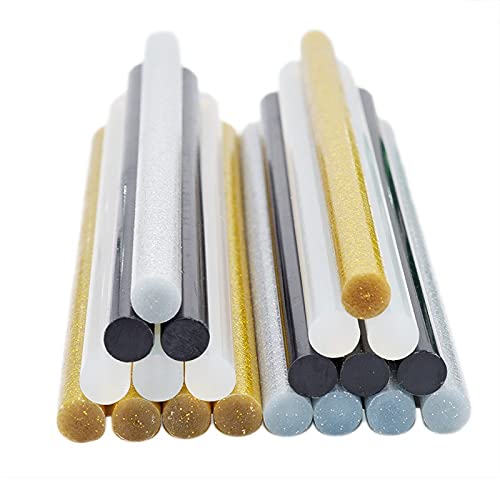 ZTBH Hot Melt Glue Sticks 50 Pcs 11mm*200/3000mm Hot Melt Glue Sticks, for Glue Gun Craft Phone Case Repair Accessories, Adhesive Stick Clear Black Melt Glue Stick (Diameter : Silve, Length : 300mm)