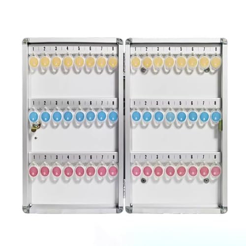 KK-GAL 24/32/48/96/120 Position Key Lock Box, Key Safe Security Storage Lockbox Holder, Key Organizer with Key Tags, Key Keeper Box for Real Estate Sales Office, Key Holder Organizer,48 bits