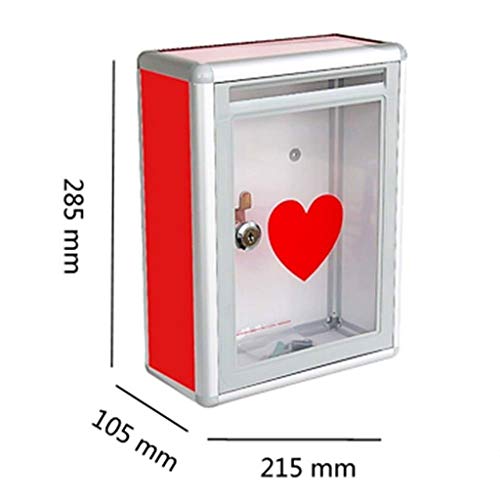 Transparent Mailbox - Donation Box Suggestion Box Letter Box （21.5 * 10.5 * 28.5cm）