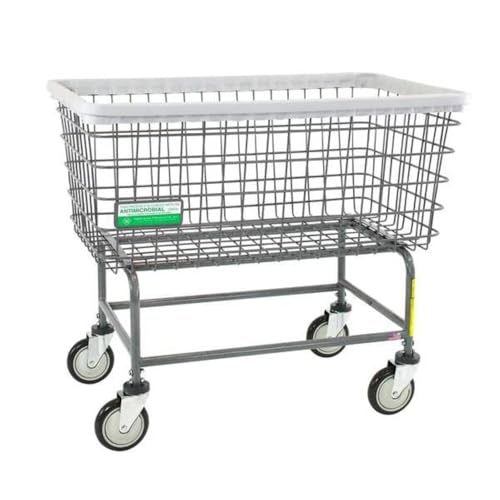R&B Wire Products, Inc., Antimicrobial Mega Capacity Wire Laundry Cart, Total Capacity 125 lb, Model# 201H/ANTI