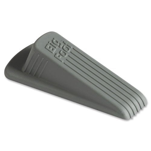 Master Caster, Big Foot, No-Slip Doorstop, Rubber, 2-1/4"x4-3/4"x1-1/4", Grey, Sold As Wholesale Case Of 25