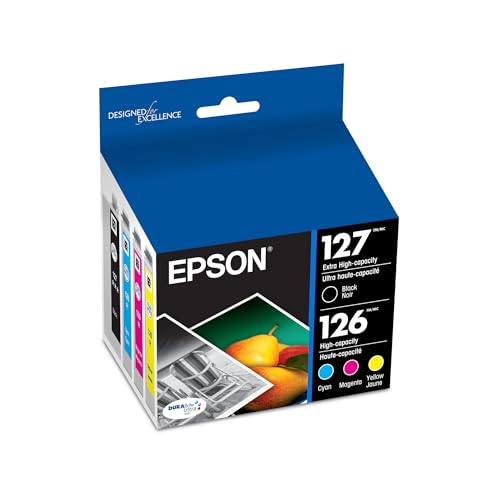 Epson T127120-BCS DURABrite Ultra Black & Color Combo Pack Extra High Capacity Cartridge Ink