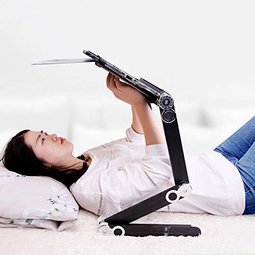 Can Lie Flat On Laptop Table Lying Down Bed fold Lifting Lazy Table Aluminum Alloy Computer Table
