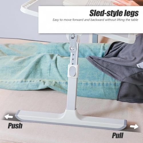 Foldable Portable Lap Table with Adjustable Angle and Height.
