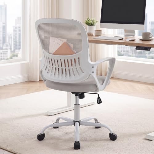 Sweetcrispy Executive Home Office Chair, Mesh Office Chair, Grey