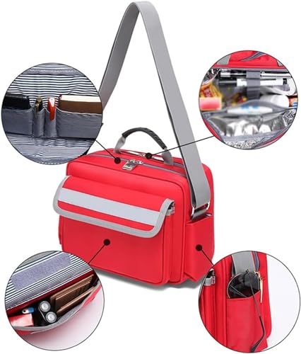 First Aid Shoulder Bag, Emergency Medical Supplies Organizer Empty,Survival Essentials Trauma Kit(A)