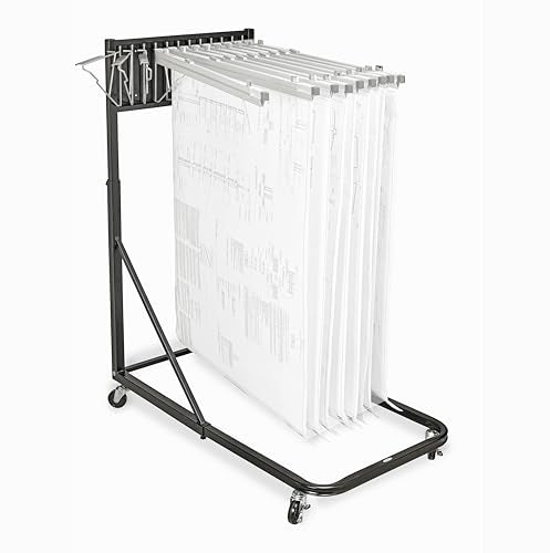 Adir Mobile Blueprint Holder – Construction Plan Rack, Map Organizer, Blueprint Rack, and Poster Display Rack for Jobsite and Office (Without Blueprint Clamps)