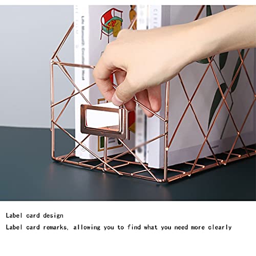 BDPP Storage File Rack File Holder Metal Desktop File Rack Office Supplies Storage File Sorter Suitable for Office,Home,School and Dormitory School Home Office Folder (Color : A)