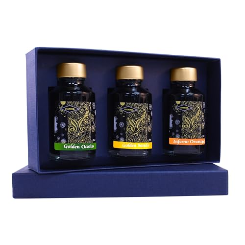Diamine Christmas Colletion Ink Bottles 50ml with Sparkly Shimmer/Glitter Ink - Perfect Gift for Colleagues, Family & Friends Stationery Lovers! (Summer Collection)