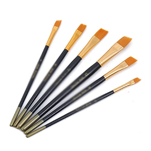 UOHLCX HBJWOV 6 Brush Set Pen Nylon Oil Pen Student Painting Art Brushes(Small)