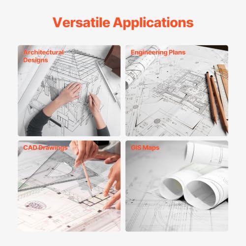 24x500ft Plotter Paper 2 Rolls CAD Bond 3in Core 80GSM Bright White